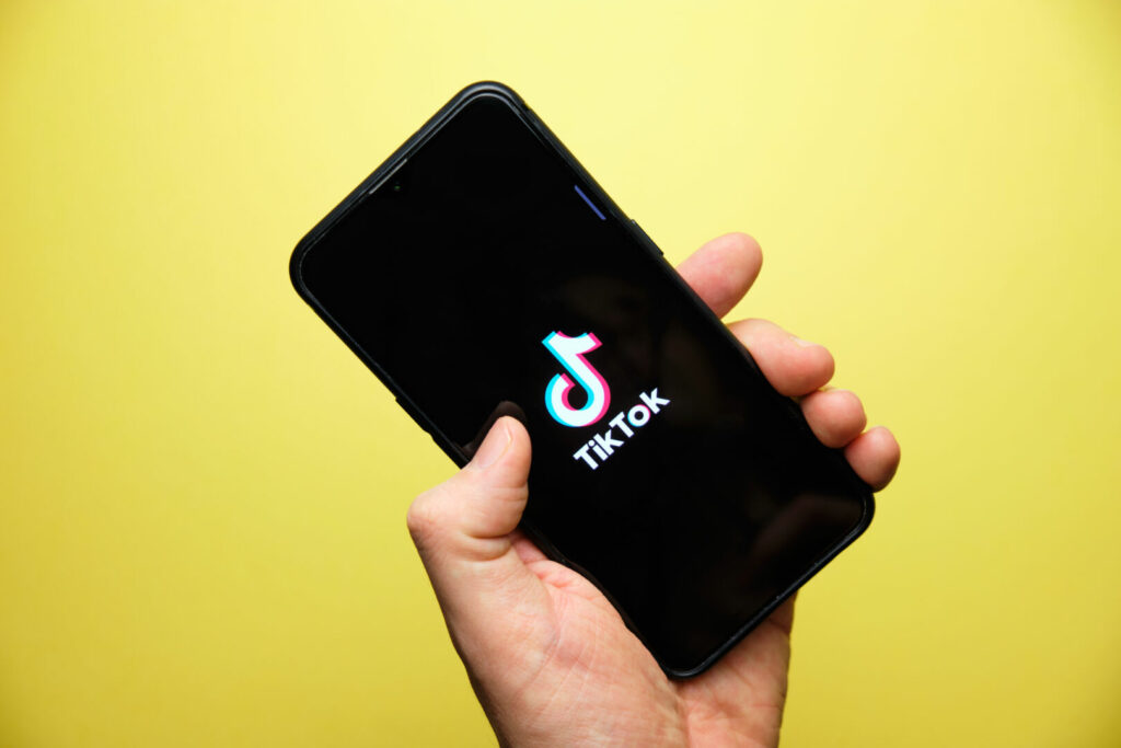 photo : Service tiktok for creating and viewing short videos. russia, st.petersburg, 8 december 2020.
