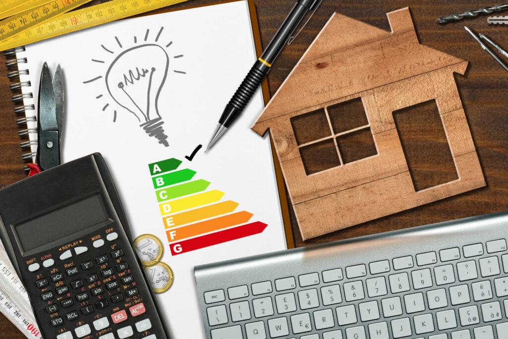 photo : Energy Efficiency Rating - Wooden House Model