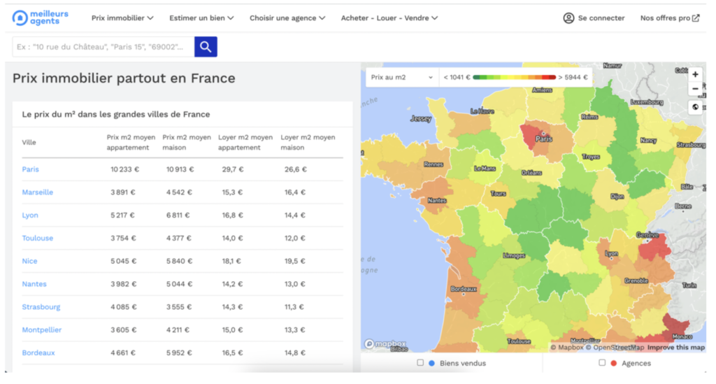 carte Meilleurs Agents